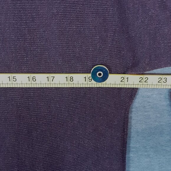 H & M Basic Woman's Polyester & Wool Top Size MEDIUM, Burgandy Color, 3/4 Sleeve - Picture 7 of 8